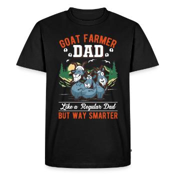 Chèvre Hôte Papa Chèvres Père Chèvre - T-shirt Premium bio Homme - noir - Devant - Nico (187cm)