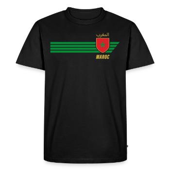 Maroc Maillot de fan de football des Lions marocains - T-shirt Premium bio Homme - noir - Devant - Nico (187cm)