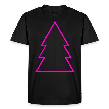Arbre de Noël rose Minimalisme Arbre de Noël - T-shirt Premium bio Homme - noir - Devant - Nico (187cm)