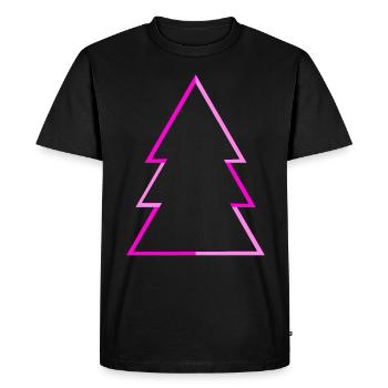 Arbre de Noël rose Minimalisme Arbre de Noël - T-shirt Premium bio Homme - noir - Devant - Nico (187cm)