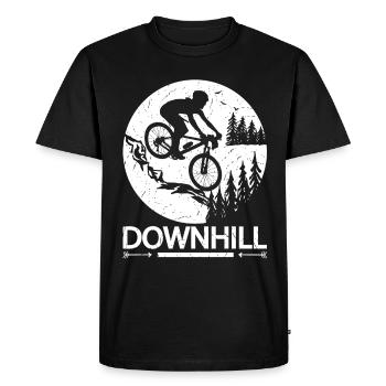 VTT Vélo de descente Biker - T-shirt Premium bio Homme - noir - Devant - Nico (187cm)