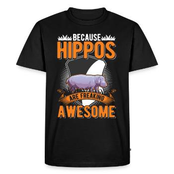 Hippo Gift Hippo Hippo Hippo - Men's Premium Organic T-Shirt - black - Front - Nico (187cm)