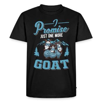 Je promets juste une chèvre de plus Chèvre Chèvre Hôte Chèvre - T-shirt Premium bio Homme - noir - Devant - Nico (187cm)