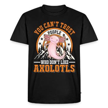 Axolotl Gift Tail Lurch - Men's Premium Organic T-Shirt - black - Front - Nico (187cm)