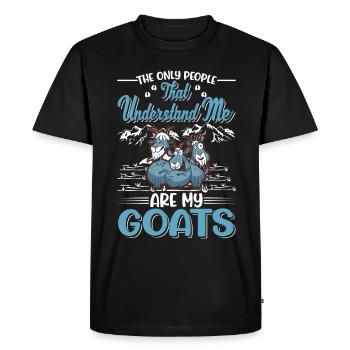 Ziegenwirt Cadeau Chèvre Chèvre - T-shirt Premium bio Homme - noir - Devant - Nico (187cm)