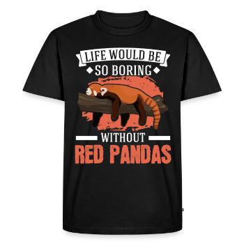 Panda Rouge Cadeau Panda Rouge - T-shirt Premium bio Homme - noir - Devant - Nico (187cm)