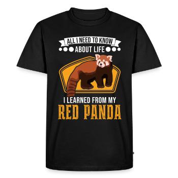Red Panda Gift Cat Bear Red Panda - Men's Premium Organic T-Shirt - black - Front - Nico (187cm)