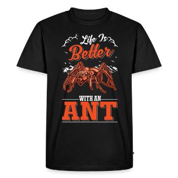 La vie est meilleure avec une fourmi de ferme de fourmis - T-shirt Premium bio Homme - noir - Devant - Nico (187cm)