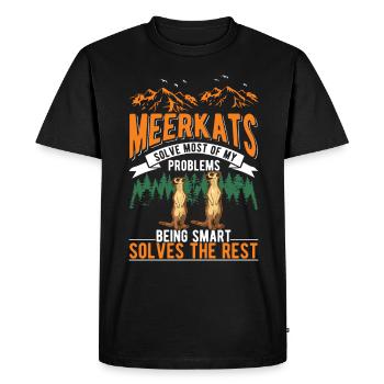 Suricate Cadeau Suricate Suricate - T-shirt Premium bio Homme - noir - Devant - Nico (187cm)