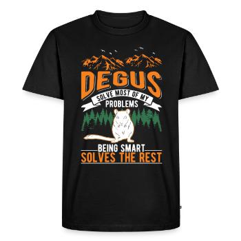 Degu Cadeau Arbuste Rat Degu - T-shirt Premium bio Homme - noir - Devant - Nico (187cm)