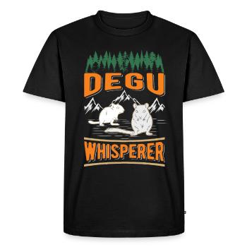 Degu Flüsterer Degu Whisperer - T-shirt Premium bio Homme - noir - Devant - Nico (187cm)