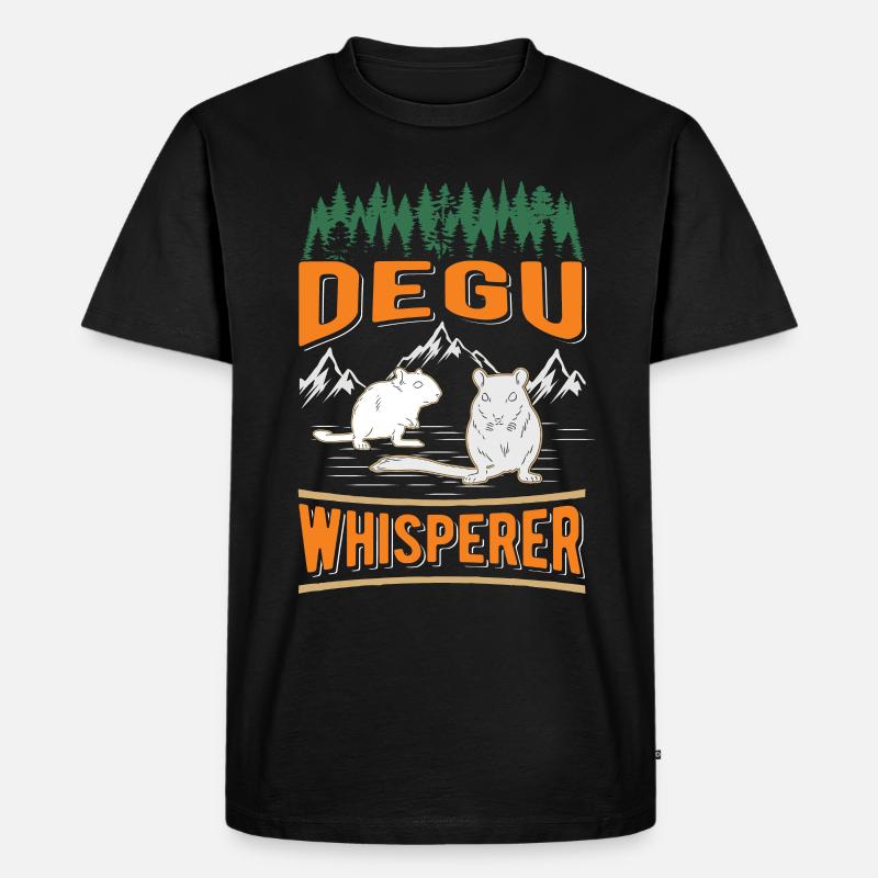 Degu Flüsterer Degu Whisperer - Männer Premium Bio T-Shirt - Schwarz