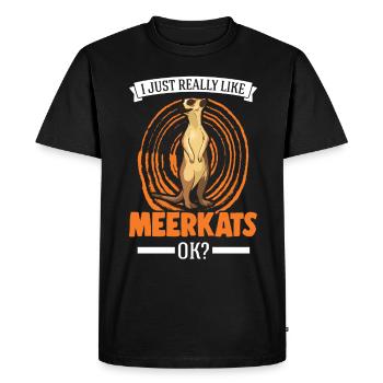 Suricate Cadeau Suricate Suricate - T-shirt Premium bio Homme - noir - Devant - Nico (187cm)
