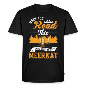 Suricate Cadeau Suricate Suricate - T-shirt Premium bio Homme - noir - Devant - Nico (187cm)