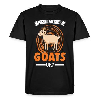 J’aime vraiment Goats Goat Host Goat - T-shirt Premium bio Homme - noir - Devant - Nico (187cm)