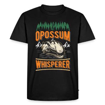 Opossum Whisperer Opossum Whisperer Pouch Rat - Men's Premium Organic T-Shirt - black - Front - Nico (187cm)