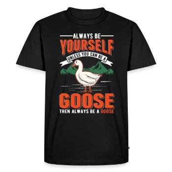 Geese Gift Goose lovers Goose breeders - Men's Premium Organic T-Shirt - black - Front - Nico (187cm)