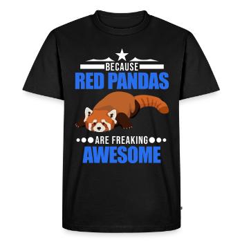 Red Panda Gift Cat Bear Red Panda - Men's Premium Organic T-Shirt - black - Front - Nico (187cm)