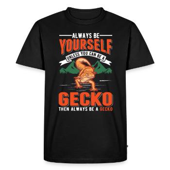 Soyez toujours vous-même À moins que vous ne puissiez être un Gecko - T-shirt Premium bio Homme - noir - Devant - Nico (187cm)