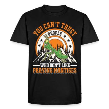 Praying Mantis Gift Mantis Mantis Mantis Fangschrecke - Men's Premium Organic T-Shirt - black - Front - Nico (187cm)
