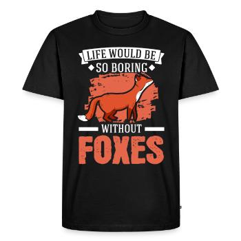 La vie serait si ennuyeuse sans Foxes Fuchs - T-shirt Premium bio Homme - noir - Devant - Nico (187cm)