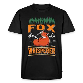 Fuchsflüsterer Fox Whisperer Fuchs - Men's Premium Organic T-Shirt - black - Front - Nico (187cm)