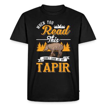 Tapir Tapir occidental Tapirdae Tapir - T-shirt Premium bio Homme - noir - Devant - Nico (187cm)