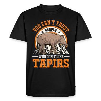 Tapir Tapir occidental Tapirdae Tapir - T-shirt Premium bio Homme - noir - Devant - Nico (187cm)