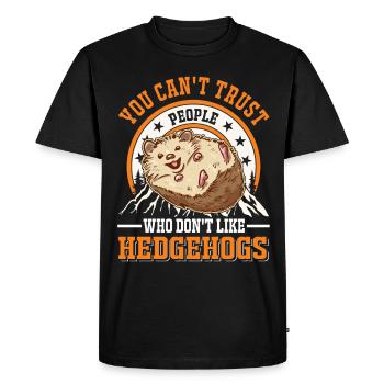 Hedgehog Gift Goose Gel - T-shirt Premium bio Homme - noir - Devant - Nico (187cm)