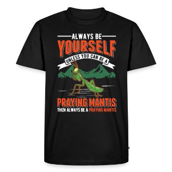 Praying mantis mantis mantis mantis - Men's Premium Organic T-Shirt - black - Front - Nico (187cm)