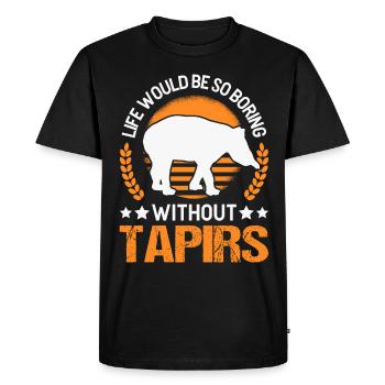 La vie serait si ennuyeuse sans Tapirs - T-shirt Premium bio Homme - noir - Devant - Nico (187cm)