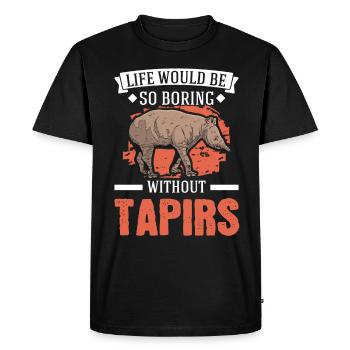 La vie serait si ennuyeuse sans Tapirs - T-shirt Premium bio Homme - noir - Devant - Nico (187cm)