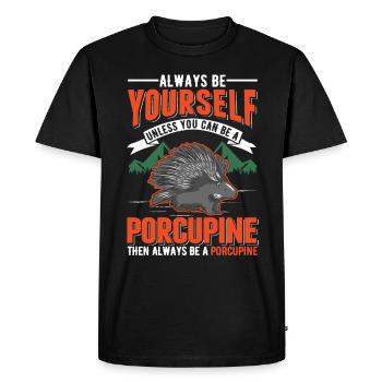 Amateur de porc-épic Porc-épic - T-shirt Premium bio Homme - noir - Devant - Nico (187cm)