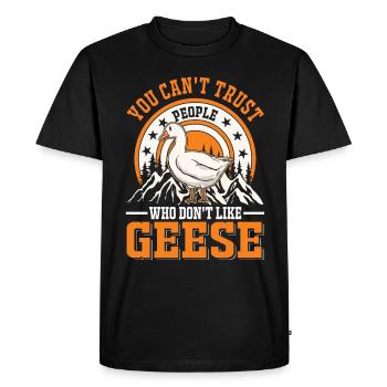 Geese Gift Goose Lover Goose Breeder - Men's Premium Organic T-Shirt - black - Front - Nico (187cm)