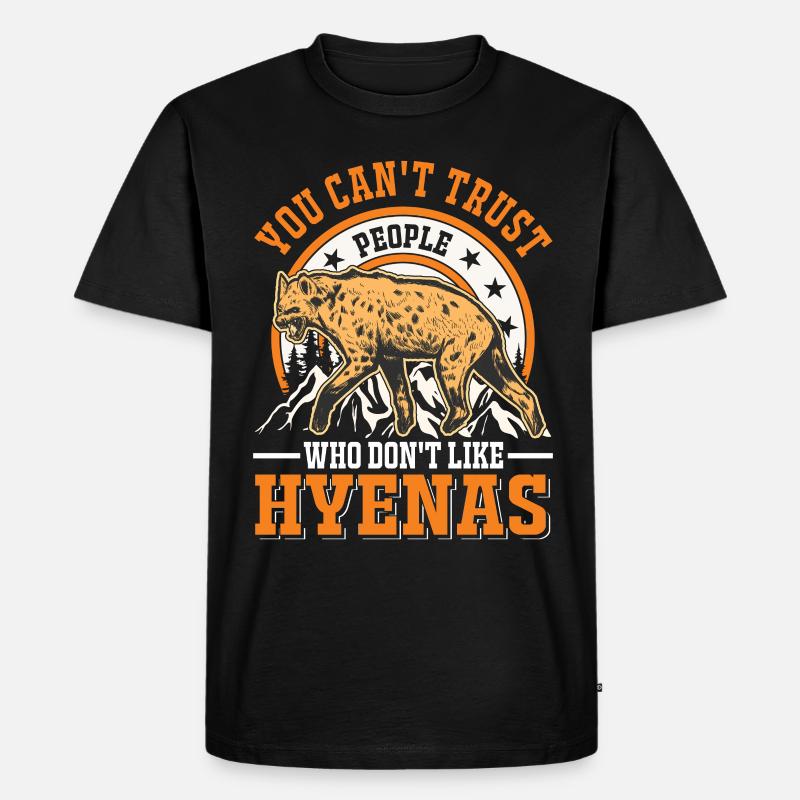 Hyäne Geschenk Erdwolf Hyena - Männer Premium Bio T-Shirt - Schwarz