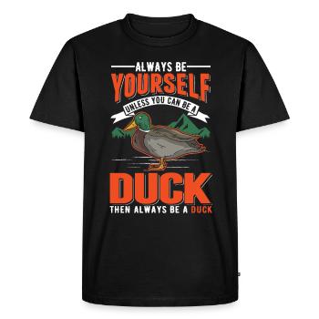Canard Cadeau Canard Éleveur de Canard - T-shirt Premium bio Homme - noir - Devant - Nico (187cm)