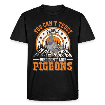Pigeon Cadeau Pigeon Colombier Plus Chic Pigeon Voyageur - T-shirt Premium bio Homme - noir - Devant - Nico (187cm)
