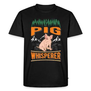 Cochons Whisperer Cadeau Agriculteur Cochon - T-shirt Premium bio Homme - noir - Devant - Nico (187cm)