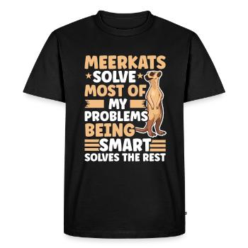 Suricate Cadeau Suricate Suricate - T-shirt Premium bio Homme - noir - Devant - Nico (187cm)