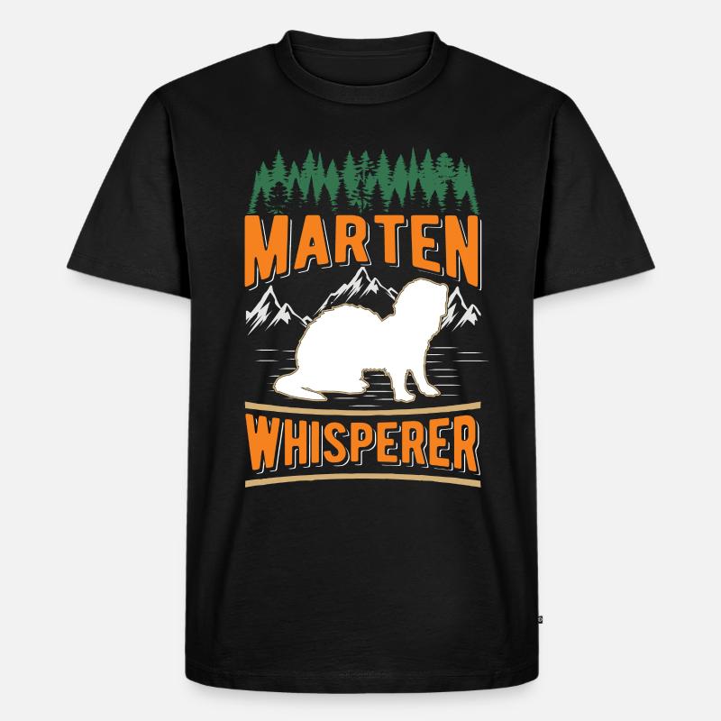 Marder Flüsterer Baummarder - Männer Premium Bio T-Shirt - Schwarz