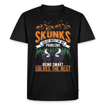 Skunk lovers - Men's Premium Organic T-Shirt - black - Front - Nico (187cm)