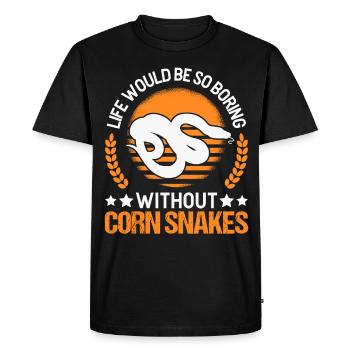 Corn Snake Cadeau Corn Snake - T-shirt Premium bio Homme - noir - Devant - Nico (187cm)