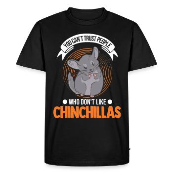 Chinchilla Gift Woolly Mouse Short-tailed Chinchilla - Men's Premium Organic T-Shirt - black - Front - Nico (187cm)