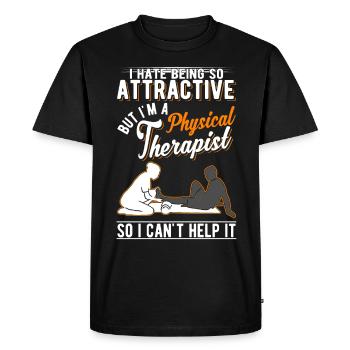Physiothérapie attrayante Physiothérapie Physio - T-shirt Premium bio Homme - noir - Devant - Nico (187cm)