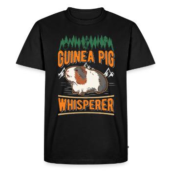 Chuchoteur de cochon d’Inde - T-shirt Premium bio Homme - noir - Devant - Nico (187cm)