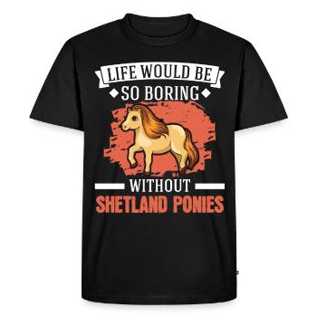 Shetland Pony Cadeau Shetty - T-shirt Premium bio Homme - noir - Devant - Nico (187cm)