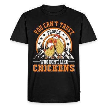 Chicken Chicken Breeding Chicken Farmer - Men's Premium Organic T-Shirt - black - Front - Nico (187cm)