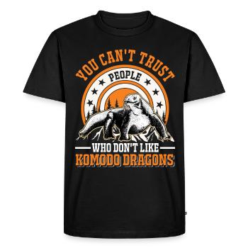 Komodo dragon monitor lizard - Men's Premium Organic T-Shirt - black - Front - Nico (187cm)