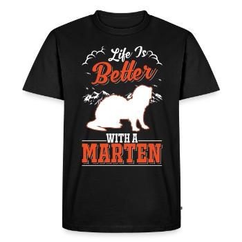 Life is better with a Marten Tree Marten Marten Marten - Men's Premium Organic T-Shirt - black - Front - Nico (187cm)