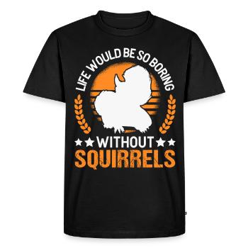 Squirrel Gift Squirrel Grey Squirrel - Men's Premium Organic T-Shirt - black - Front - Nico (187cm)